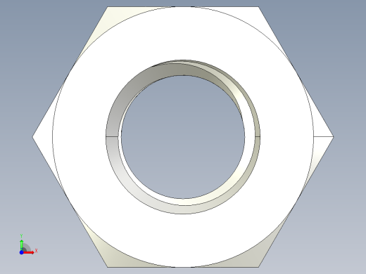 DIN 934 螺母-M10 Nut.STEP前视缩略图