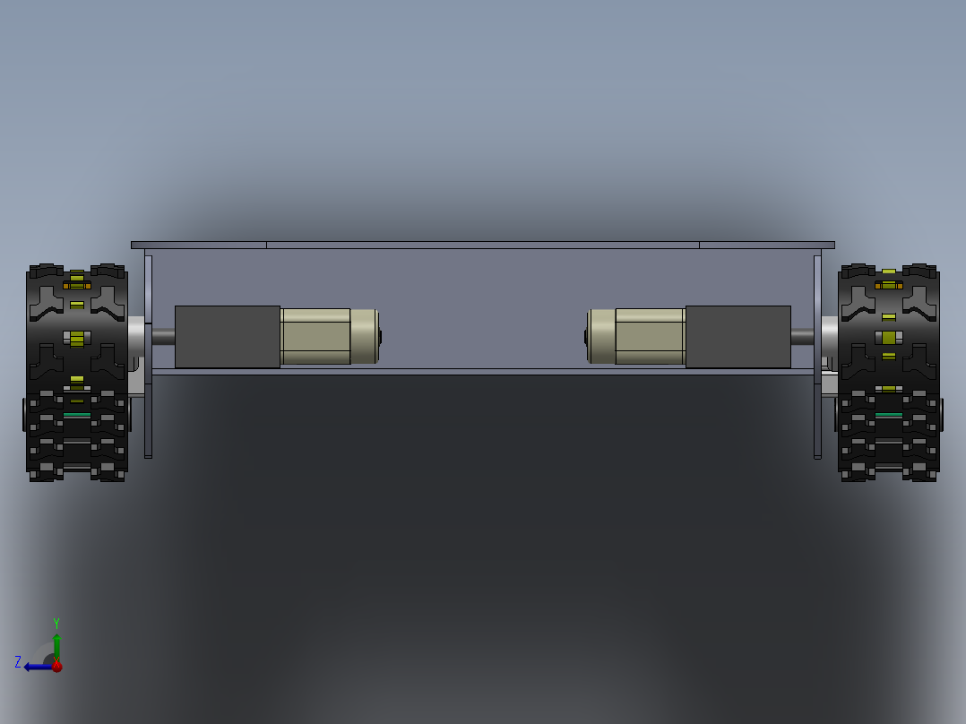 沙漠草方格铺草小车结构设计与控制含三维模型二维图说明书右视图