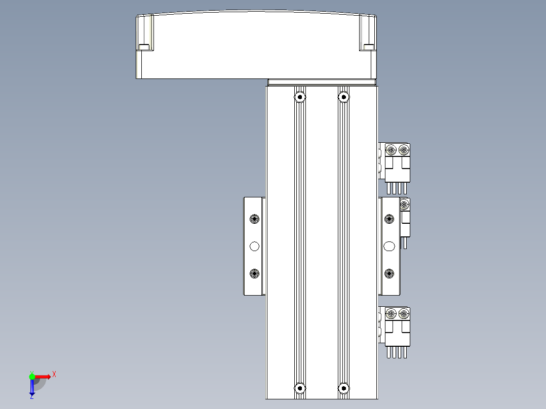 TPA-KNR-60E-1205C-L50A1-ML-P10-N3线性模块铝制底座俯视图