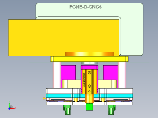 FONE-D笔记本CNC工装夹具三维模型-CNC4-08-07前视缩略图