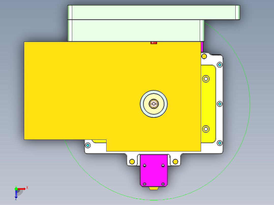 FONE-D笔记本CNC工装夹具三维模型-CNC4-08-07俯视图