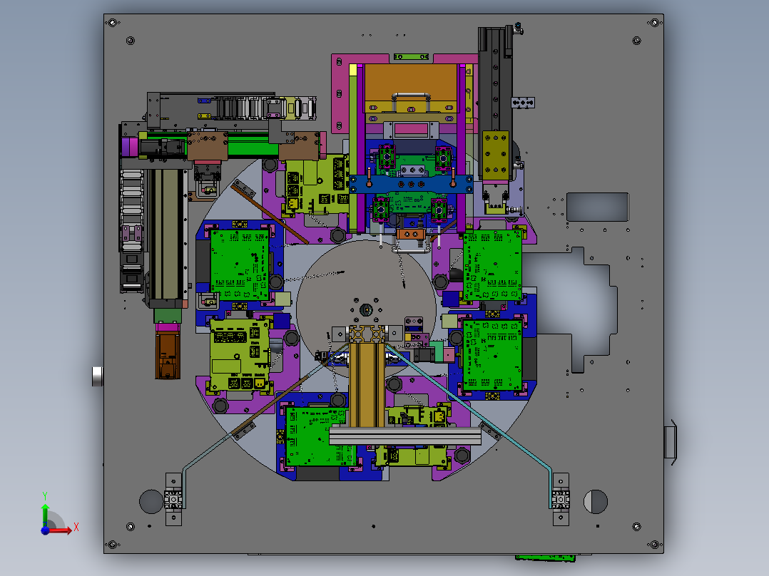 四工位人工上料热铆机sw22可编辑前视图