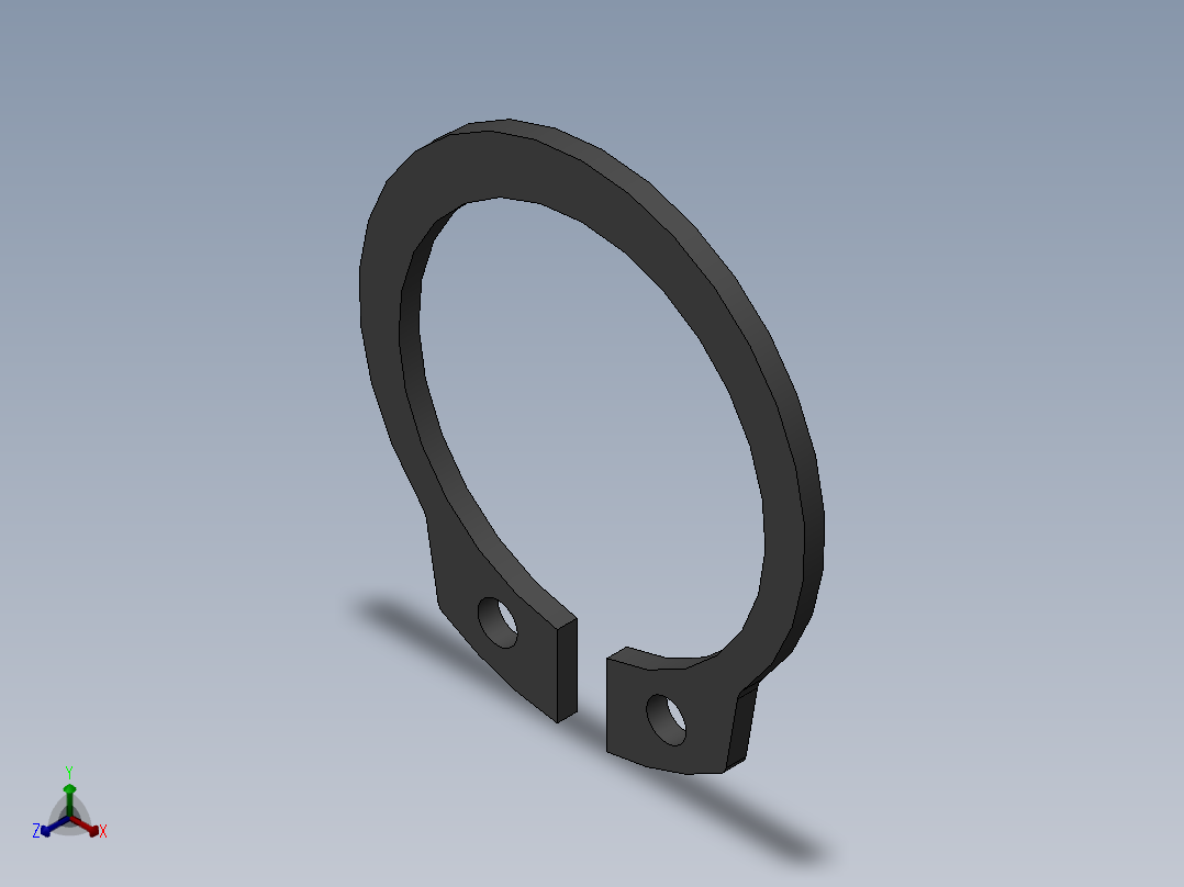 20mm轴卡正等轴测图