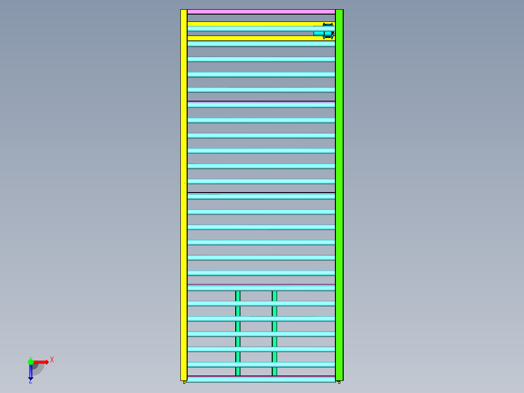 滚筒机设备俯视图