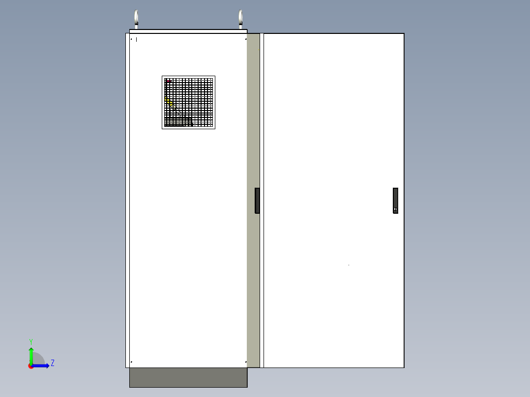 三柜组装双电源刀开关软启动控制柜 55769左视图