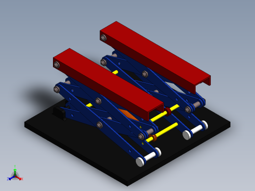 剪叉式升降机 、升降机(73)正等轴测缩略图