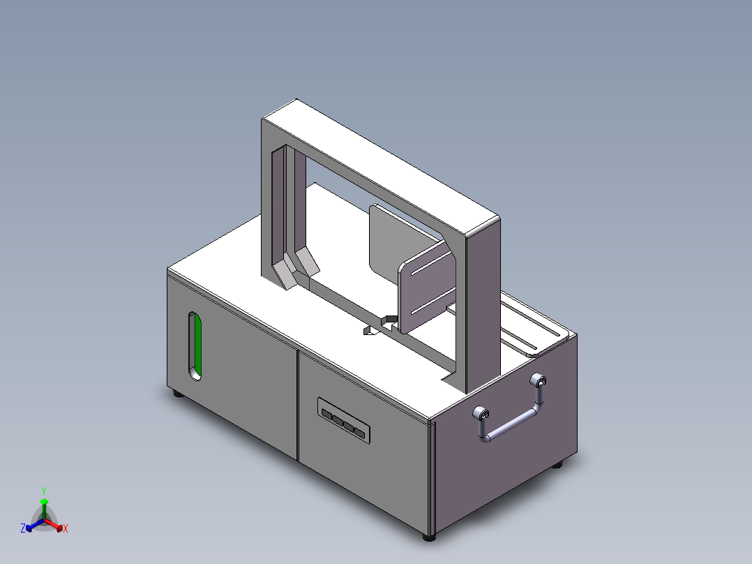 OPP束带机打捆机三维（束带机打捆机460-260-420）正等轴测图