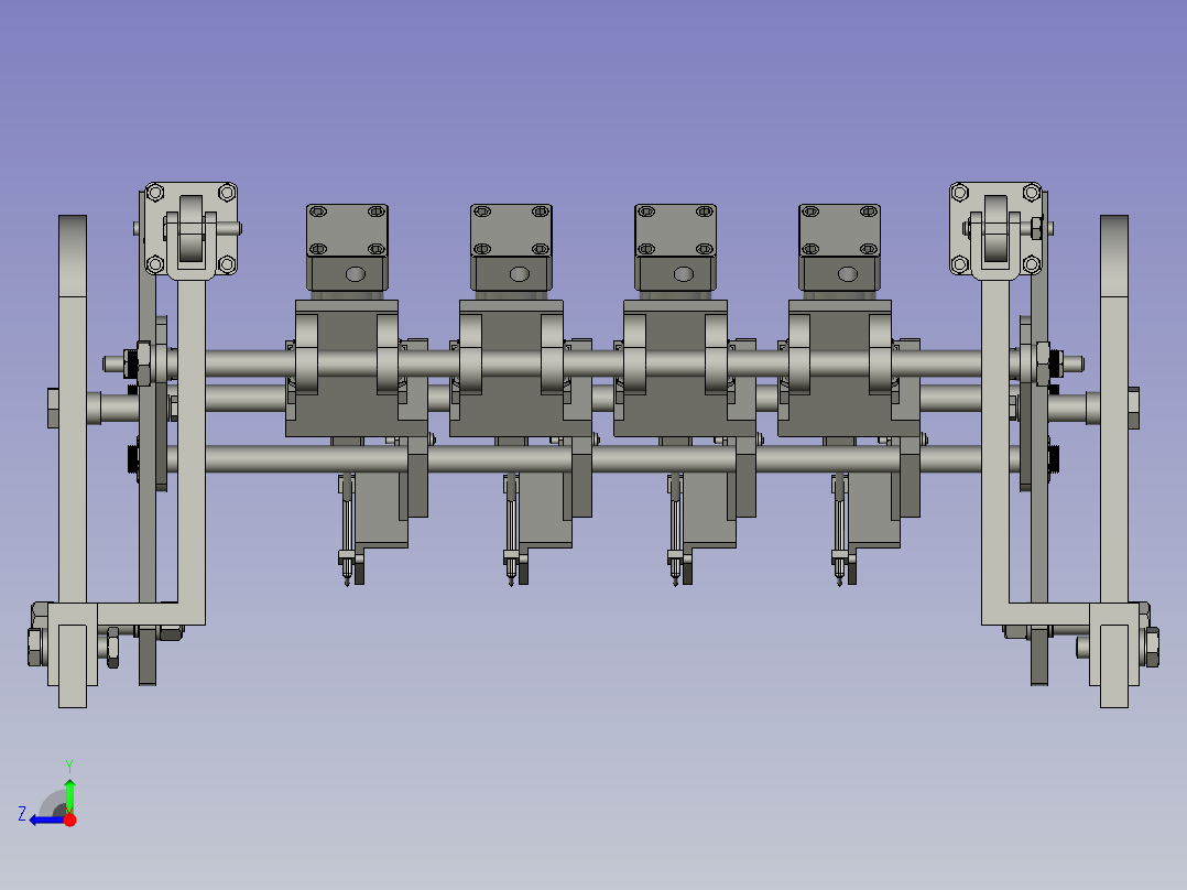 穴盘苗移栽机取苗机械手右视图