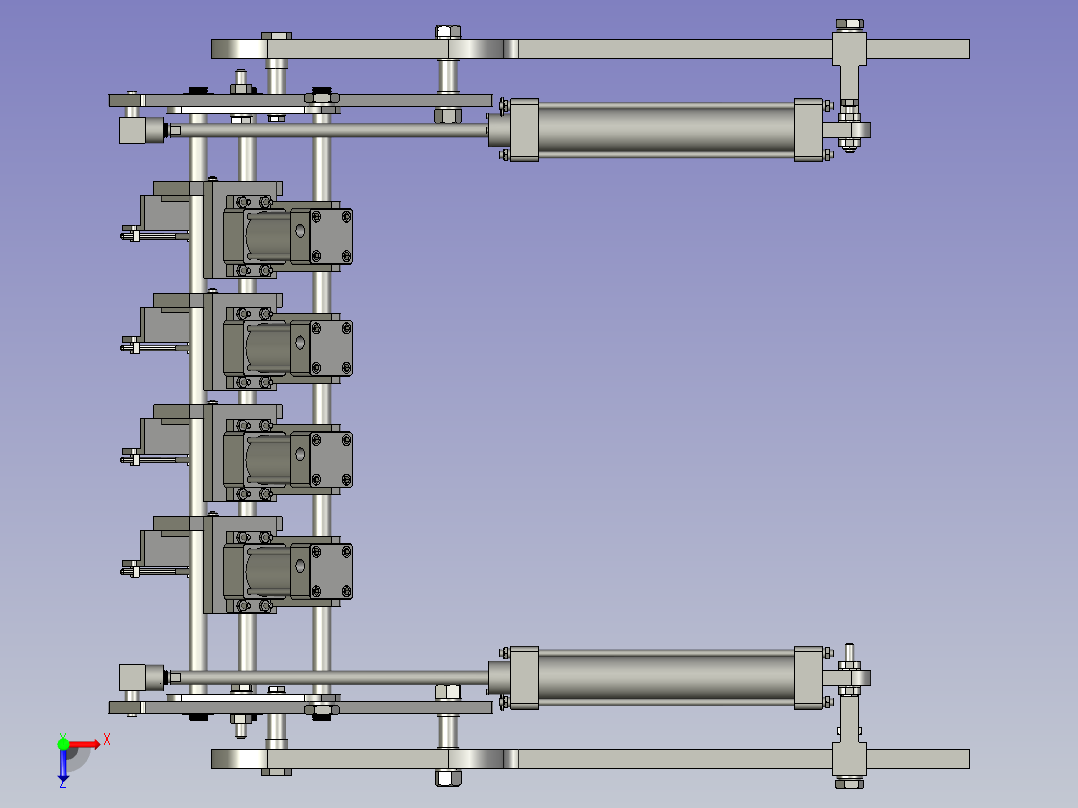穴盘苗移栽机取苗机械手俯视图