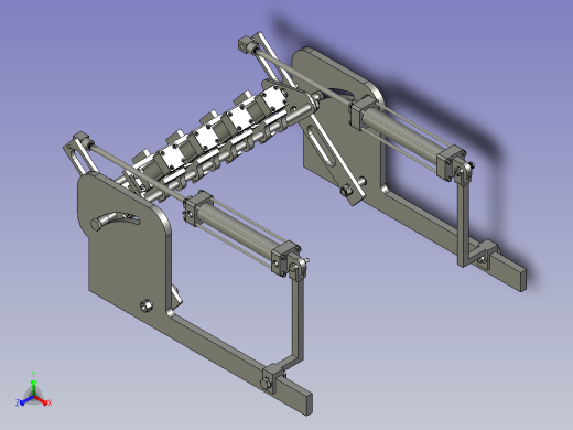 穴盘苗移栽机取苗机械手正等轴测缩略图