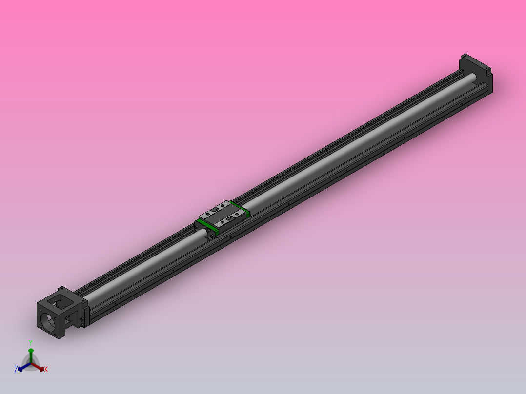 钢制KK模组直线滑台TKK100TKK100-1380主视图