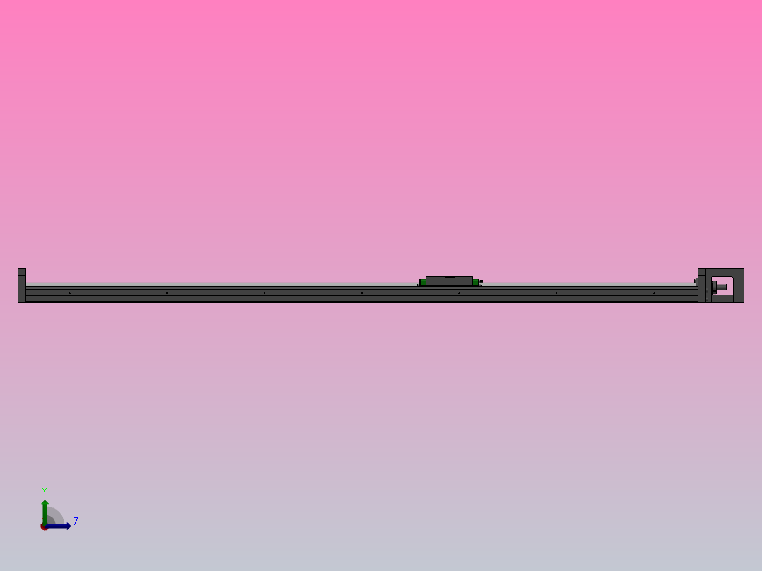 钢制KK模组直线滑台TKK100TKK100-1380左视图