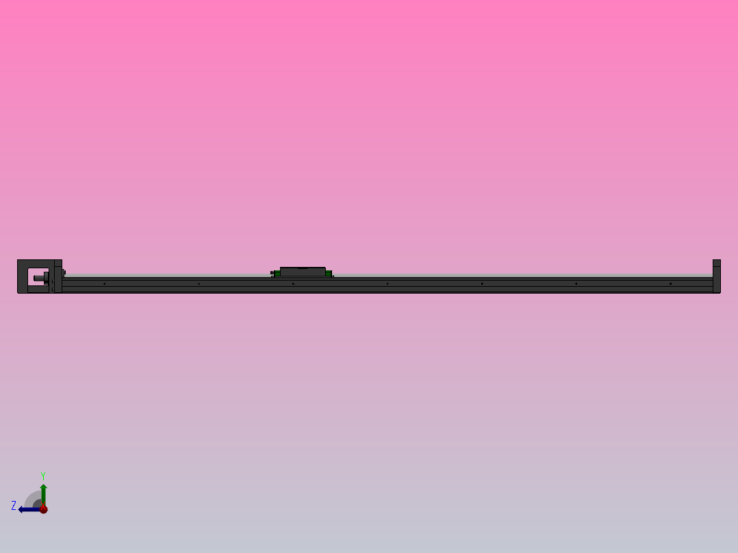 钢制KK模组直线滑台TKK100TKK100-1380右视图