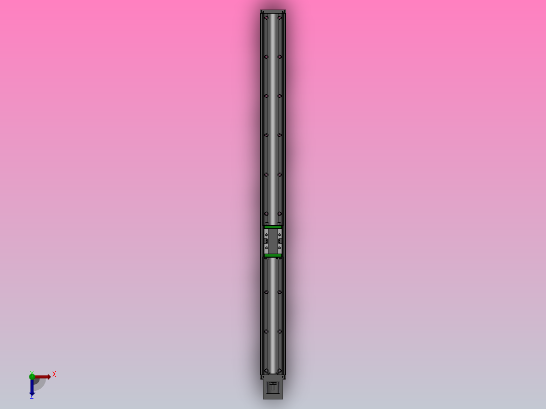 钢制KK模组直线滑台TKK100TKK100-1380俯视图