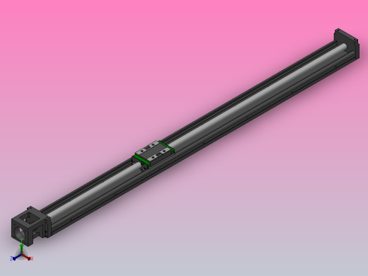 钢制KK模组直线滑台TKK100TKK100-1380正等轴测缩略图