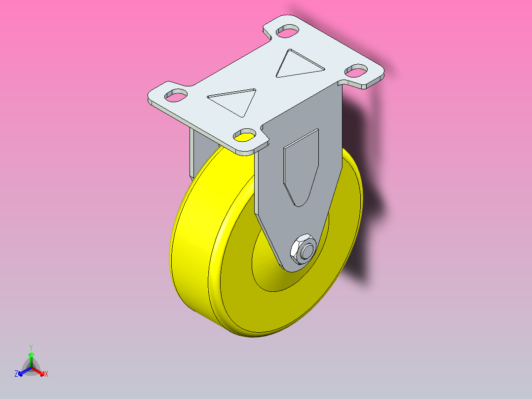 脚轮CKQ31-D100-UB主视图