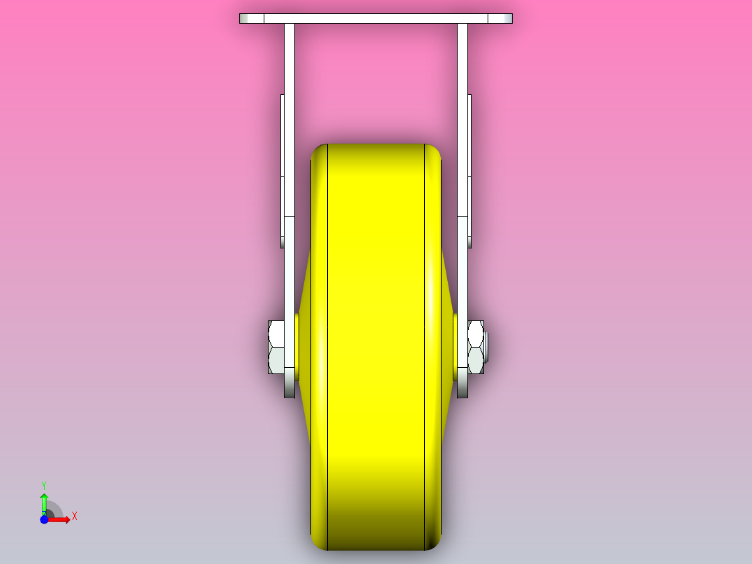 脚轮CKQ31-D100-UB前视图