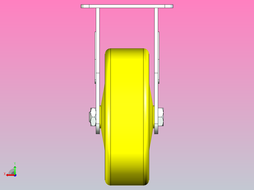 脚轮CKQ31-D100-UB后视图