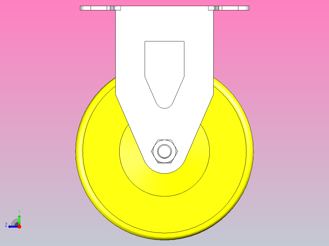脚轮CKQ31-D100-UB右视图