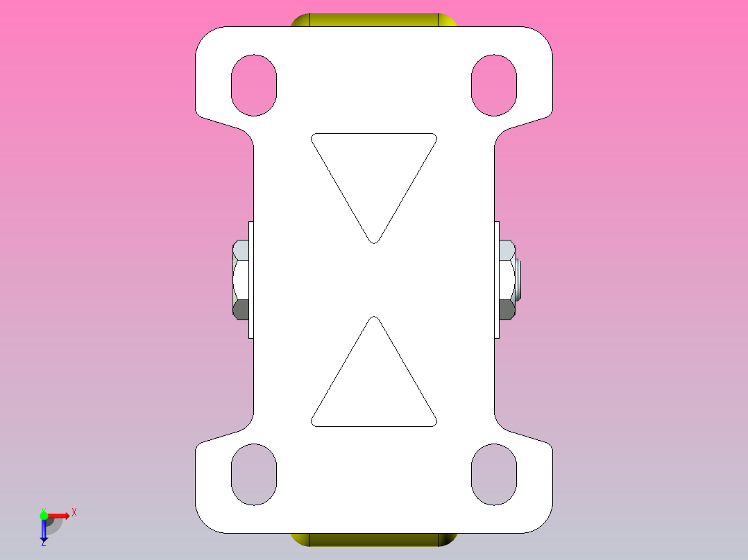 脚轮CKQ31-D100-UB俯视图