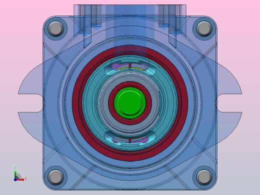 PFE 定量叶片泵设计（SW+CAD+说明书）前视缩略图
