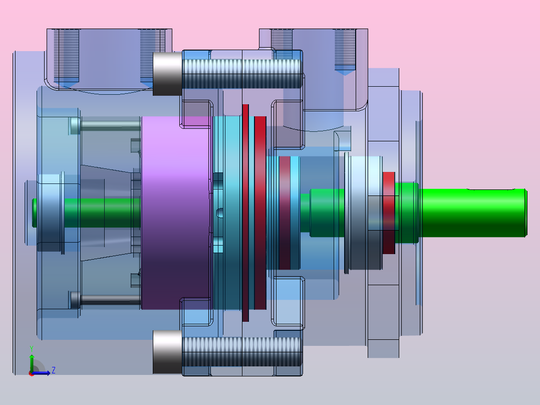 PFE 定量叶片泵设计（SW+CAD+说明书）左视图
