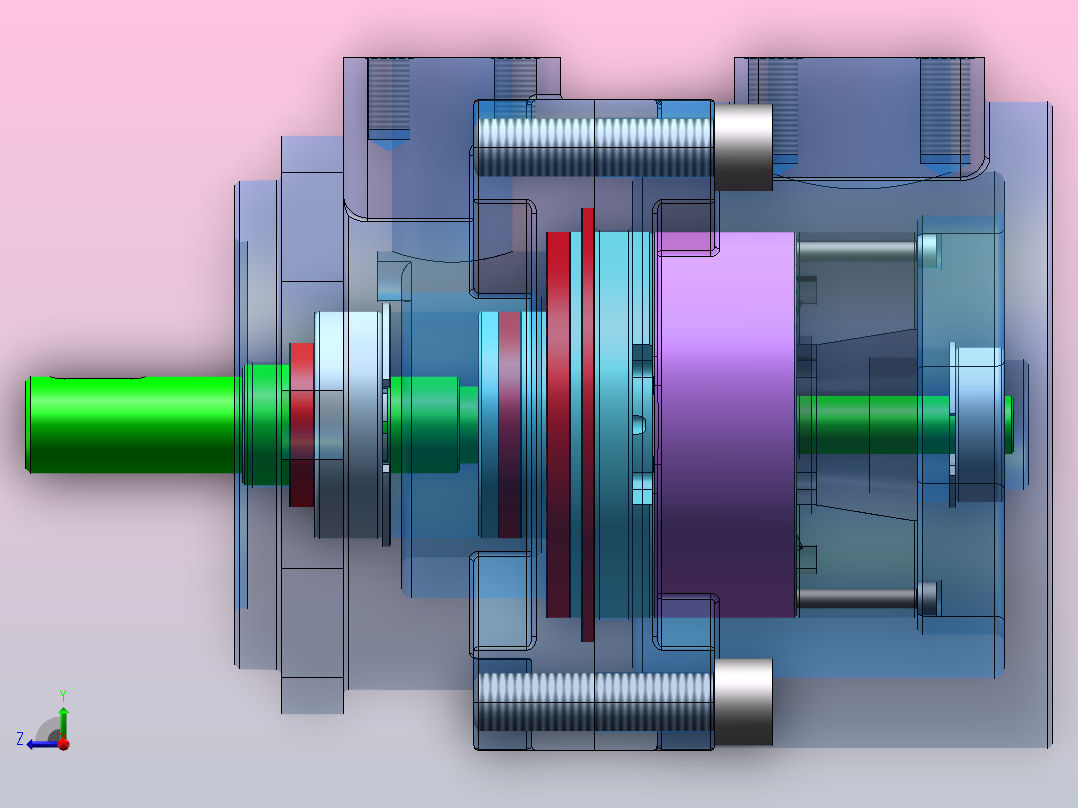 PFE 定量叶片泵设计（SW+CAD+说明书）右视图