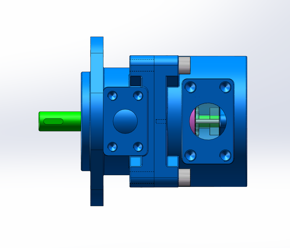 PFE 定量叶片泵设计（SW+CAD+说明书）