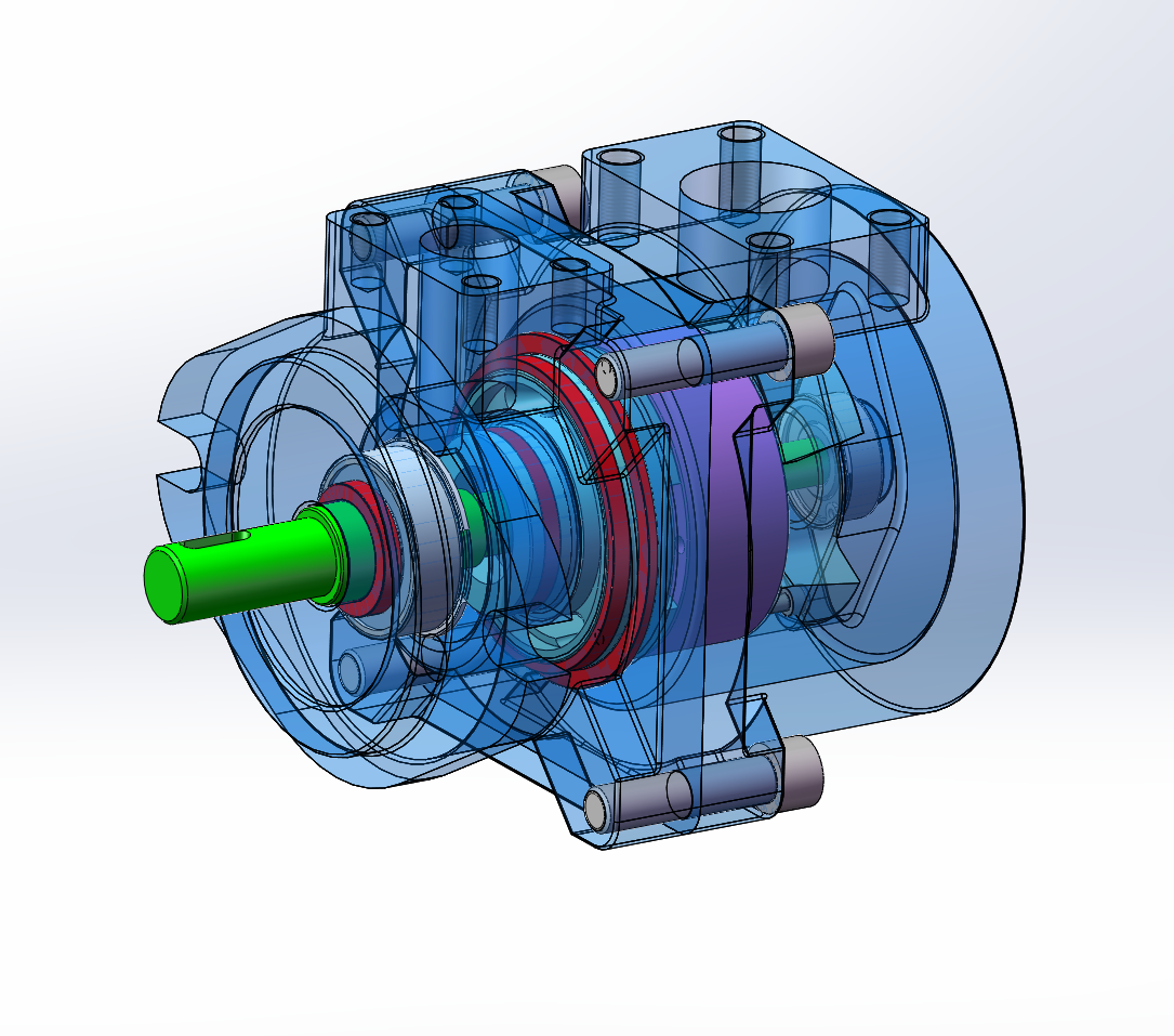 PFE 定量叶片泵设计（SW+CAD+说明书）