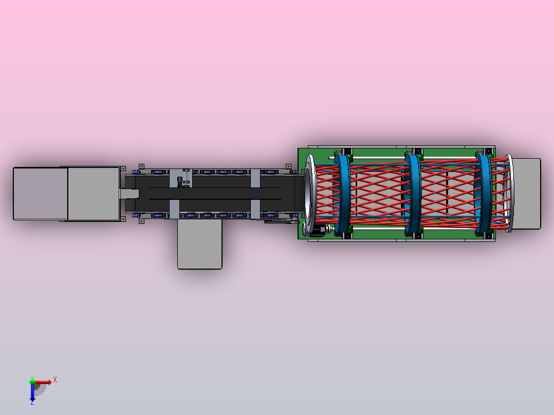 芦柑分拣机三维SW+二维CAD俯视图