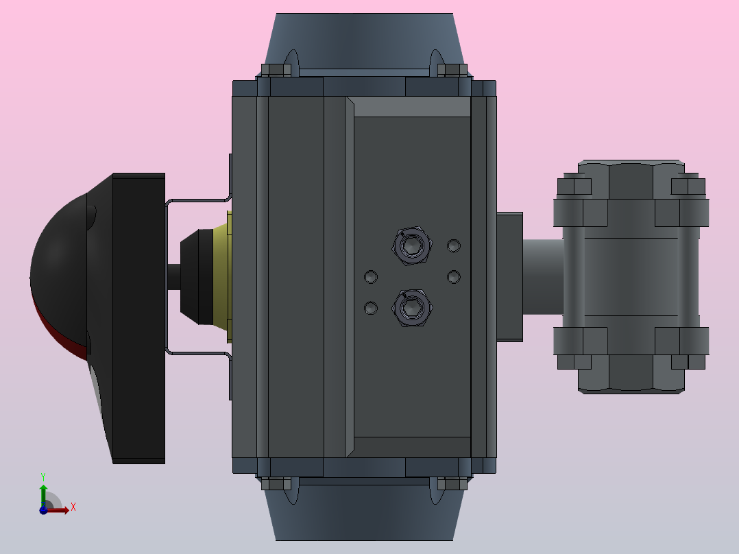管道部件(水箱 流量计 控制阀 管件等)3D数模图纸 Solidworks设计前视图