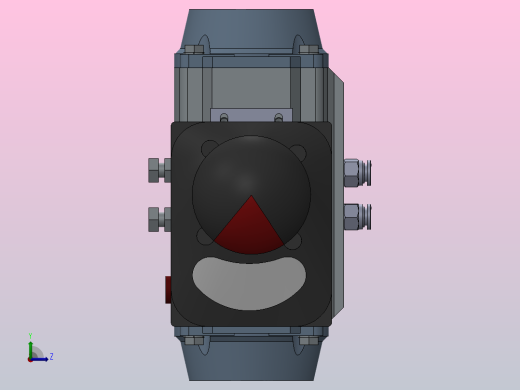 管道部件(水箱 流量计 控制阀 管件等)3D数模图纸 Solidworks设计左视缩略图