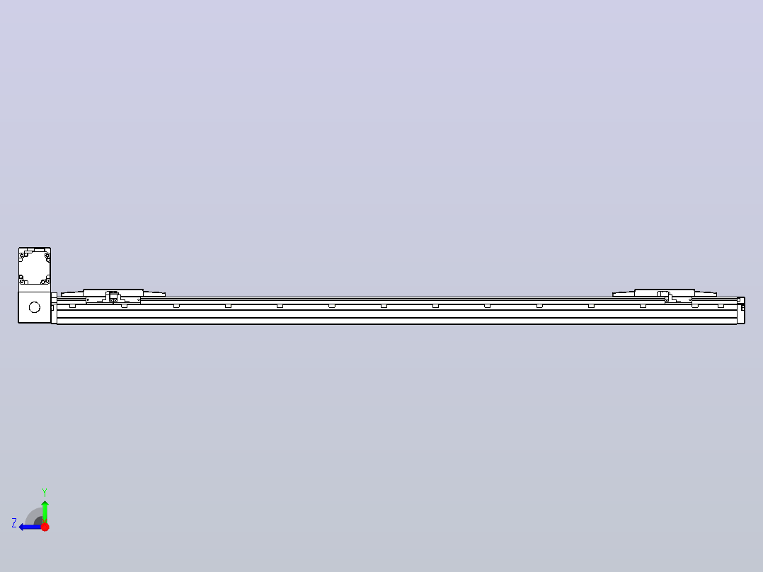皮带直线轴双滑块型TPA-GCBS-120-P70-L425-LU-M20-N3右视图