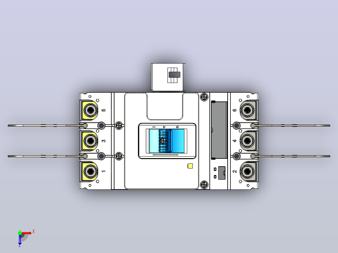 NM5S-400 3P高级型塑料外壳式断路器三维模型202209俯视图