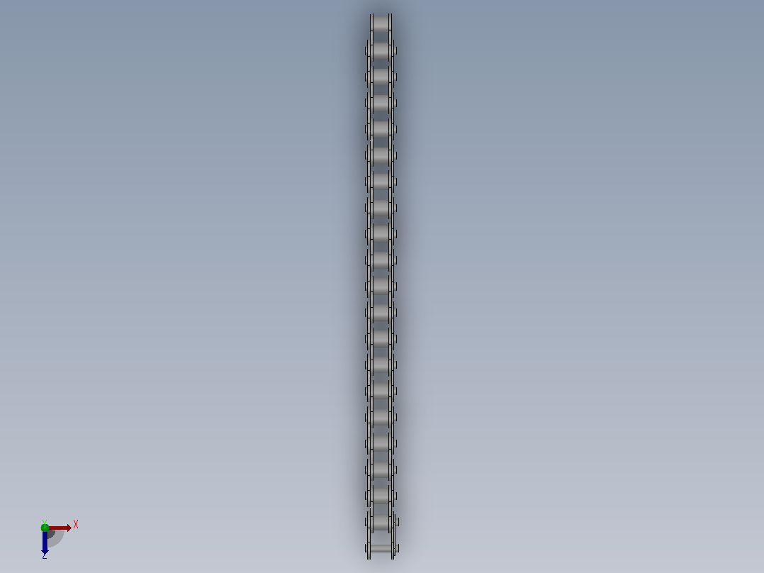标准B系列链条[DCC12B-1-20]俯视图