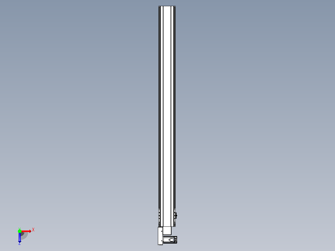 皮带直线轴半封闭可选导轨TPA-HNB-140D-120-L1600-ML-Y-P40-N3俯视图