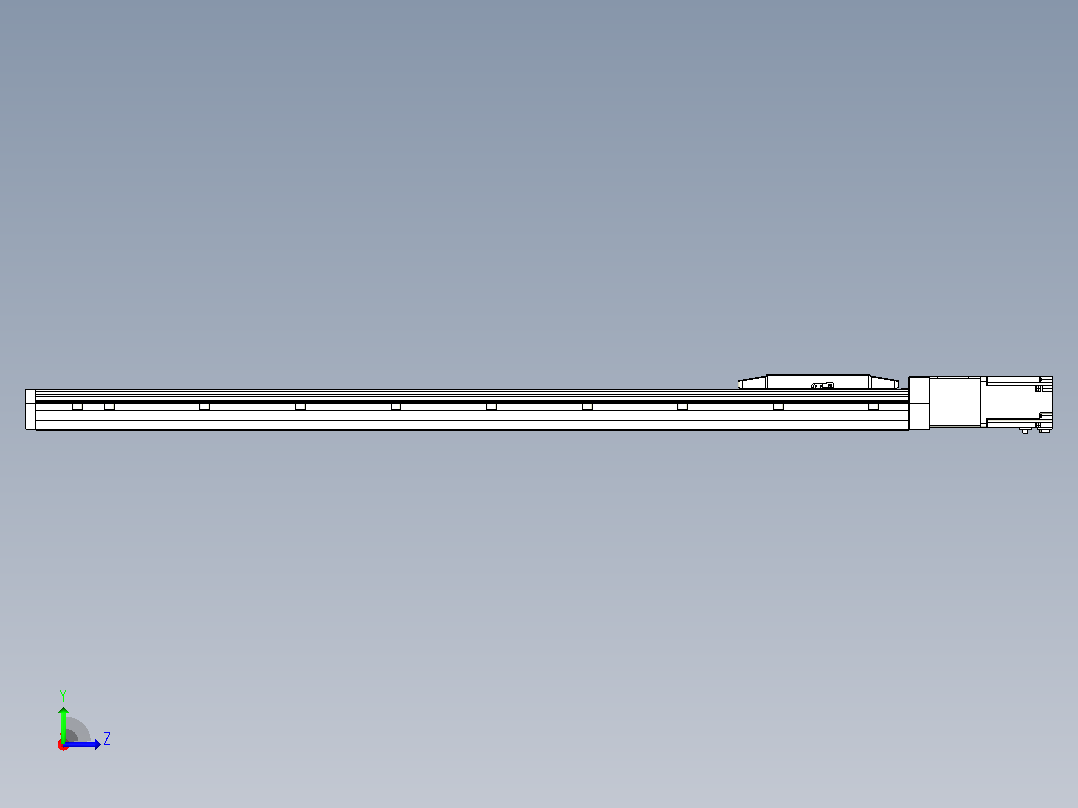 滚珠丝杠直线轴内置导轨TPA-GCR-170-2510C-L1100-M-M75-N3左视图