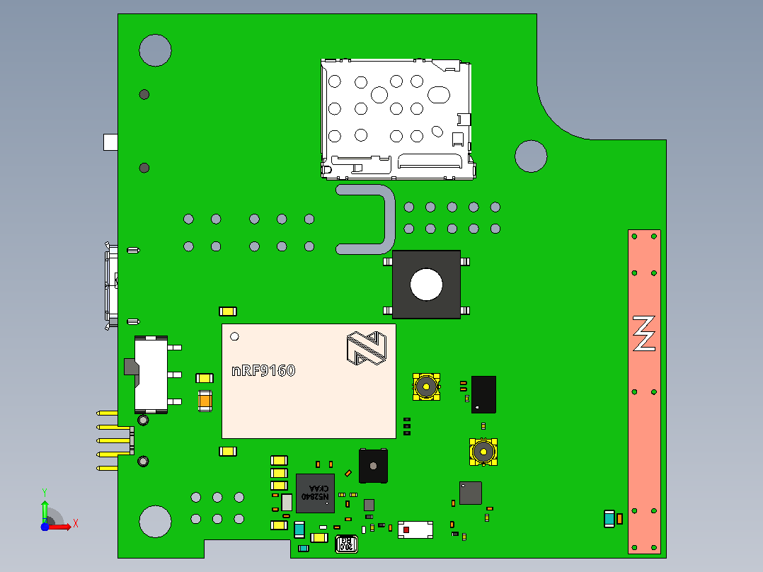 nordic semiconductor thingy 91多传感器蓝牙5 0转蜂窝物联网原型平台前视图