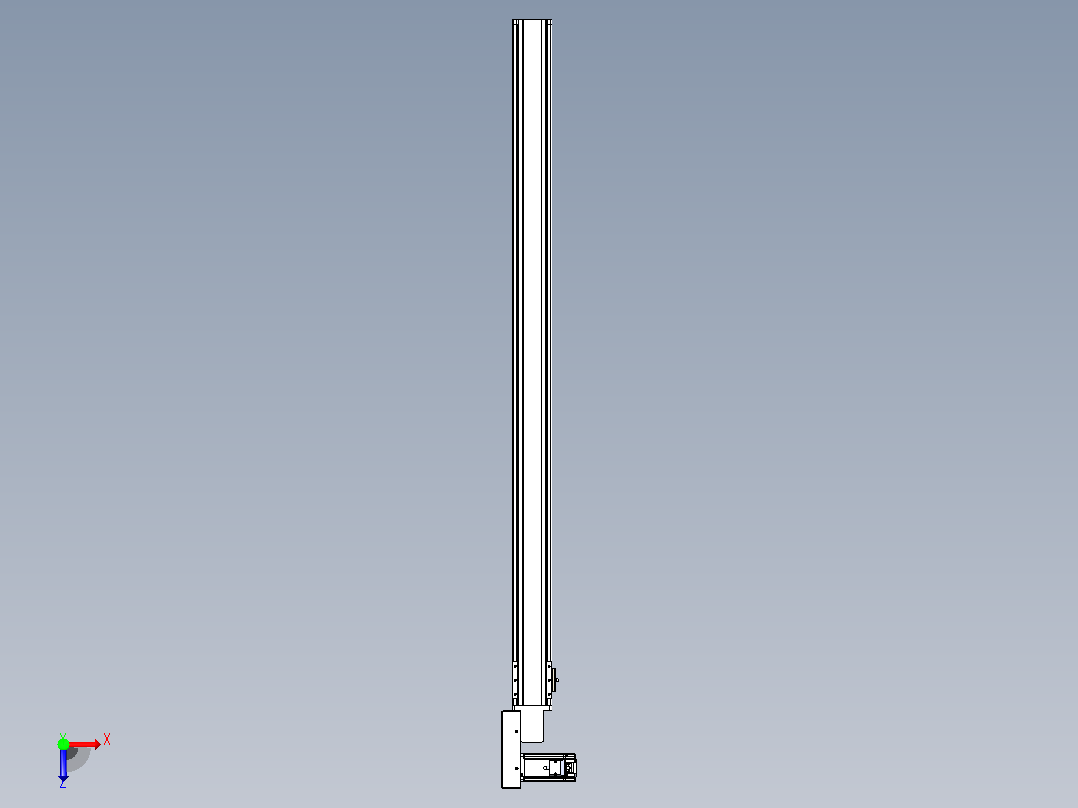 皮带直线轴半封闭可选导轨TPA-HNB-85S-90-L1300-ML-C-P20-N3俯视图