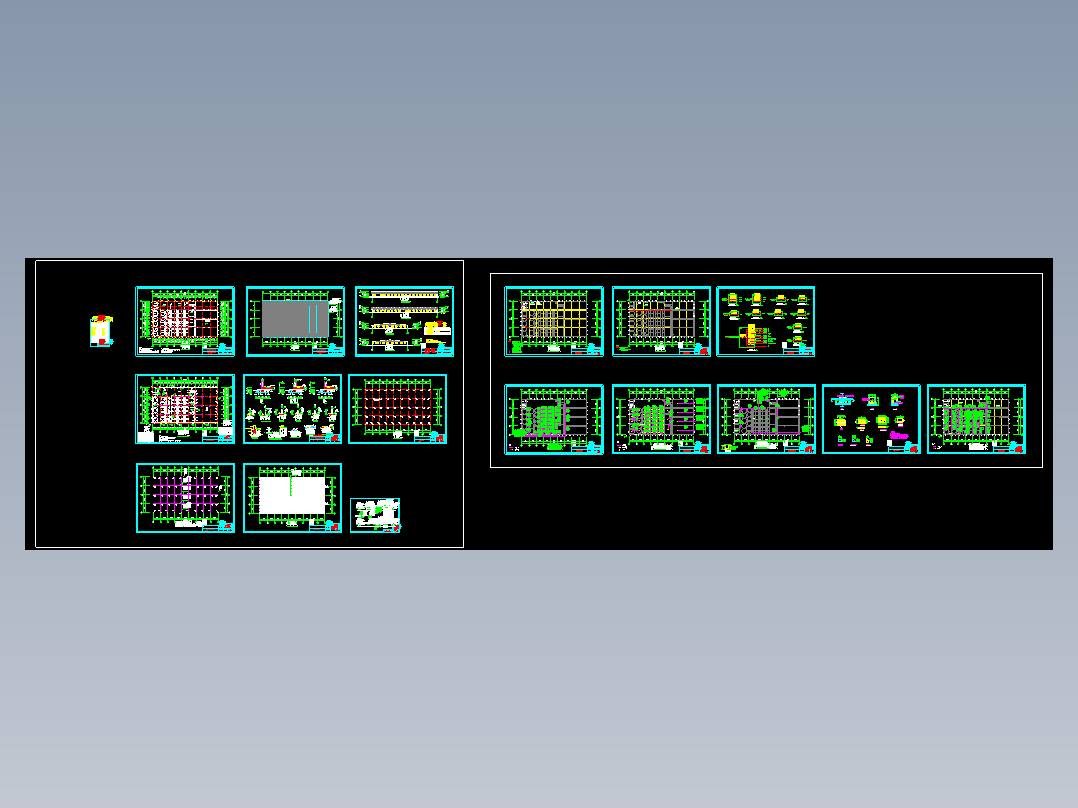 水产养殖全套施工CAD图纸鱼塘