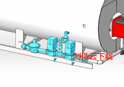 火管式锅炉详细3d模型3D模型缩略图
