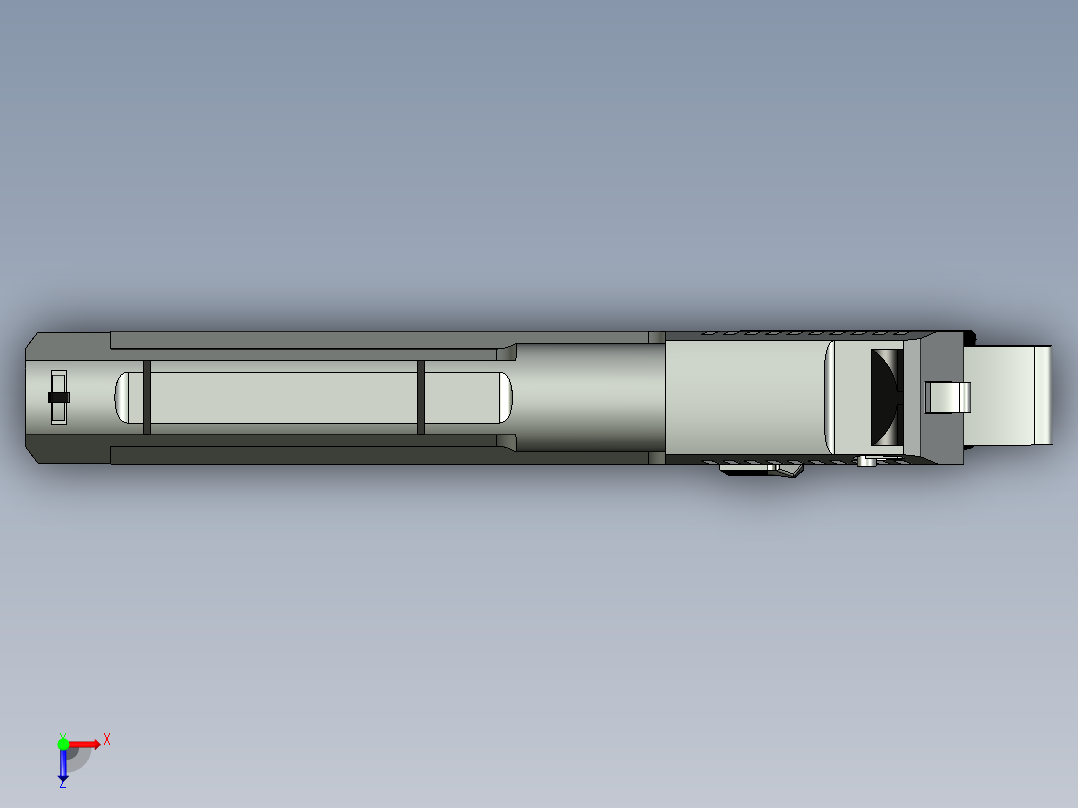 沙漠之鹰手枪3D模型俯视图