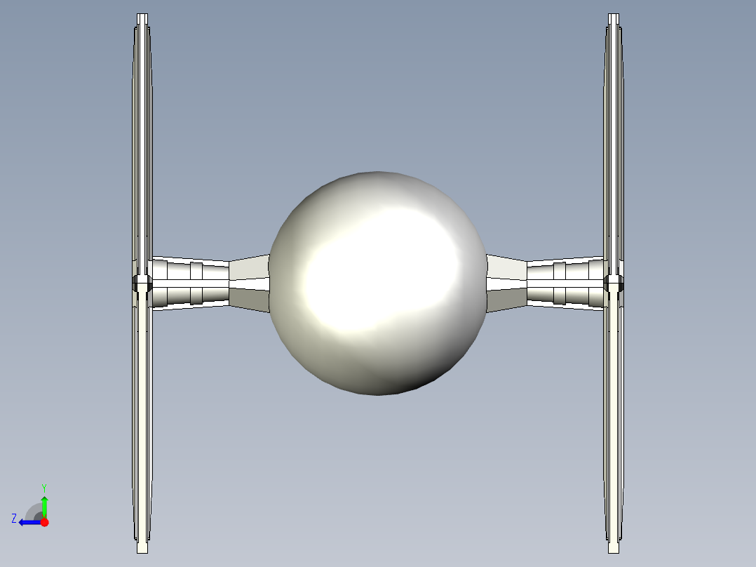 inventor 星球大战创意设计模型右视图