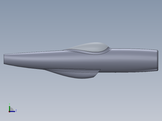 螺旋桨飞机3D模型左视缩略图