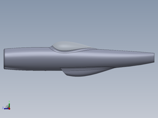 螺旋桨飞机3D模型右视缩略图