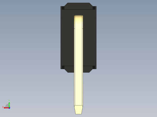彩色公排针 100mil 2.54mm 系列-DS1022_black_2x01p_100mil_TypeD_rev1.0后视缩略图