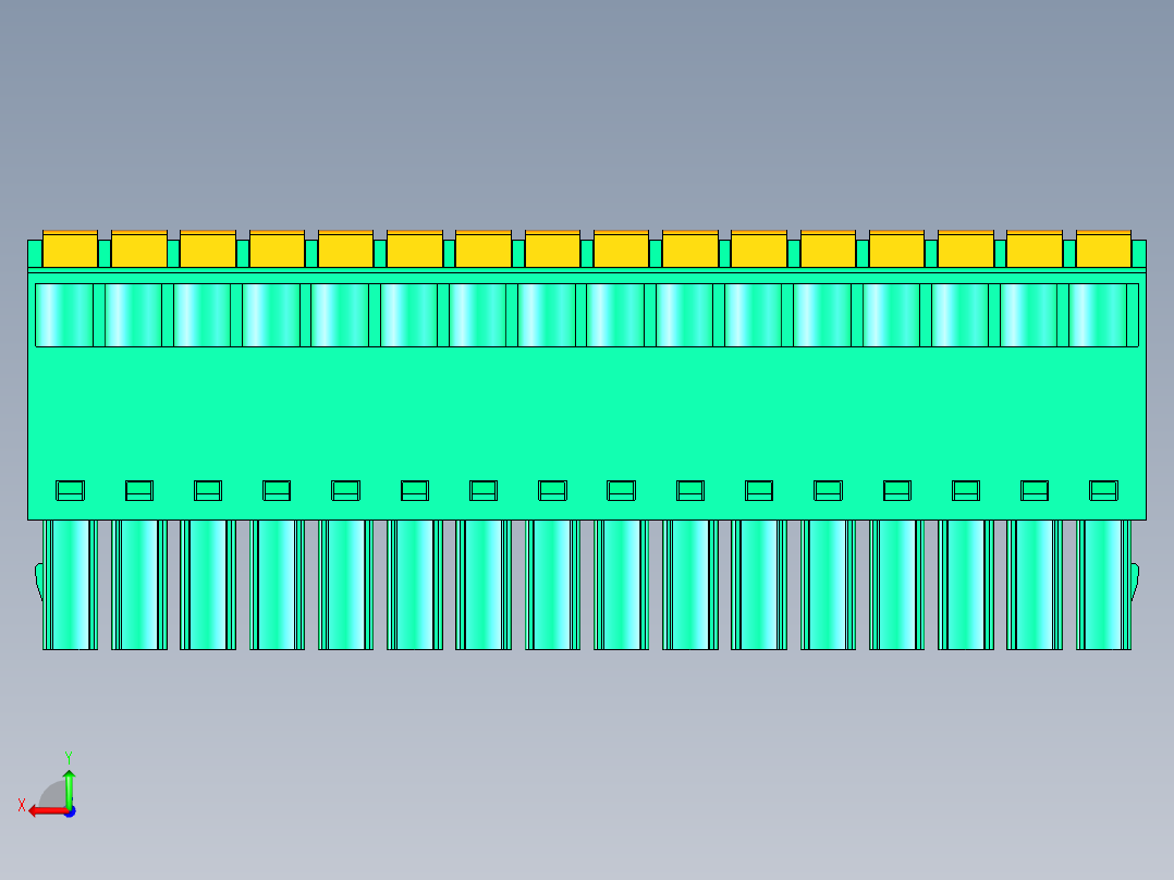 DEGSON 15EDG 系列 3.5mm 插拔式接线端子 FullPack-15EDGKD-3.5-16P-14-00AH后视图