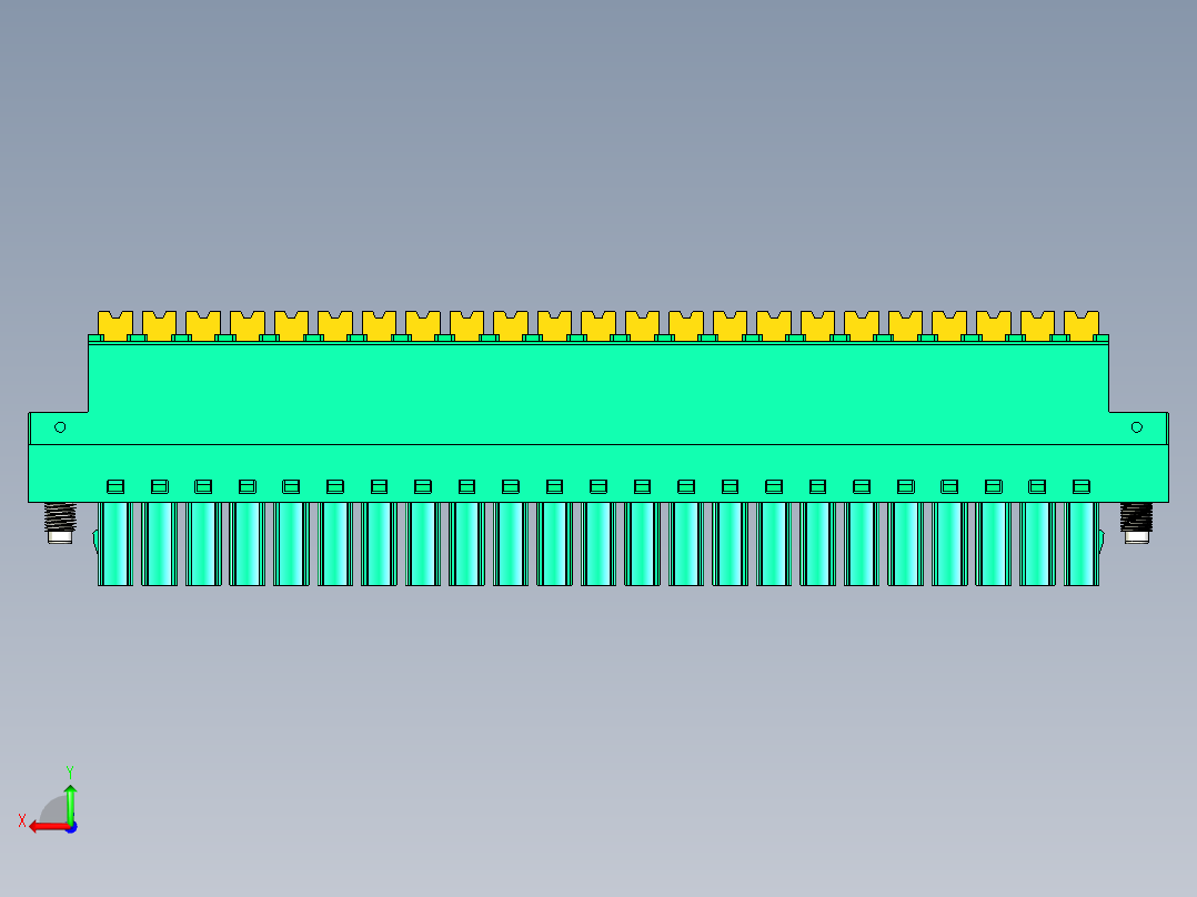 DEGSON 15EDG（公头） 3.5mm 螺钉锁紧，插拔式接线端子 FullPack-15EDGKNM-3.5-23P-14-00AH后视图