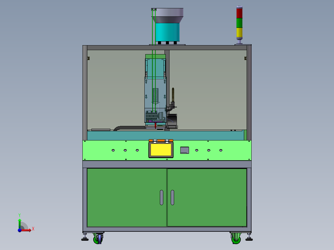 25塑件热熔埋钉机结构前视图