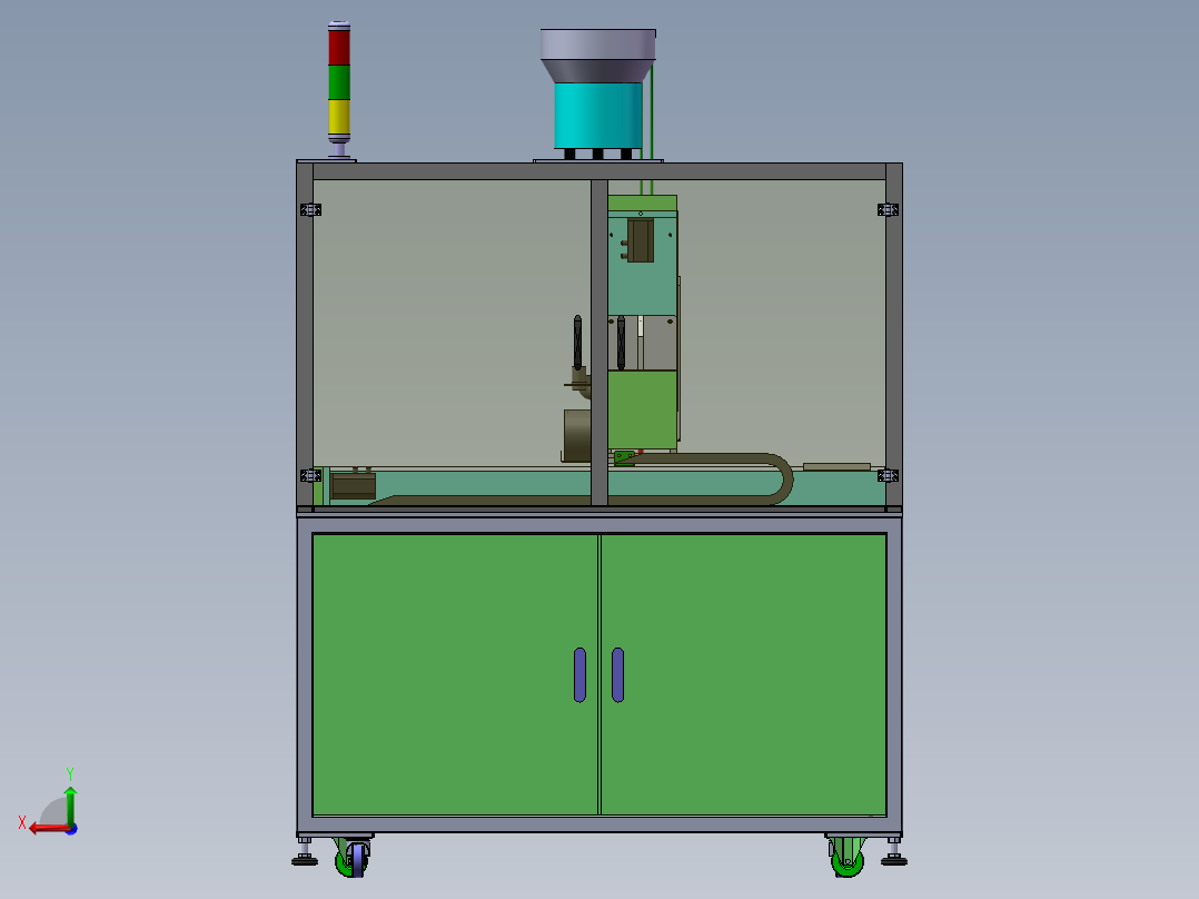 25塑件热熔埋钉机结构后视图